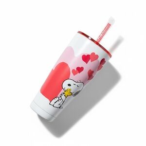 Peanuts Snoopy Love Tumbler - Pink and White